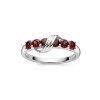 Garnet Sterling Silver Ring