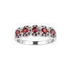 Garnet Sterling Silver Ring