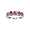 Garnet Sterling Silver Ring