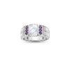MOP & Amethyst Sterling Silver Ring