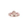 Morganite With White Zircon & Mother-Of-Pearl Rose Gold Over Sterling Silver Ring