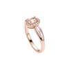 Morganite With White Zircon & Mother-Of-Pearl Rose Gold Over Sterling Silver Ring