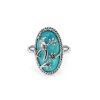 Turquoise Sterling Silver Hummingbird Ring