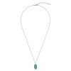 Turquoise Sterling Silver Hummingbird Pendant With Chain 18+2 Inches