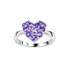 Amethyst Sterling Silver Heart Ring
