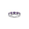 Heart Amethyst Sterling Silver Ring