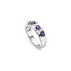 Heart Amethyst Sterling Silver Ring