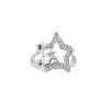 Red & Blue with White Lab Created Sapphire Sterling Silver Star Ring