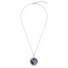Lapis Lazuli Sterling Silver Statue of Liberty Pendant With Chain 18+2 Inches