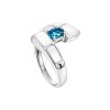 London Blue Topaz & MOP Sterling Silver Ring