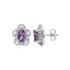 Amethyst Sterling Silver Earrings