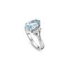 Sky Blue Topaz & White Zircon Sterling Silver Ring