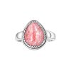 Mosaic Pink Opal Sterling Silver Ring