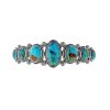 Sterling Silver Turquoise Cuff Bracelet 7.5 inches.