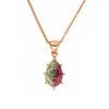 Ruby Zoisite Copper Pendant With Chain 18+2 Inches
