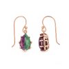 Ruby Zoisite Copper Earrrings