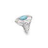 Larimar & MOP Sterling Silver Ring
