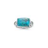 Turquoise & Sky Blue Topaz Sterling Silver Ring