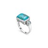 Turquoise & Sky Blue Topaz Sterling Silver Ring