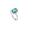 Teal Fluorite Sterling Silver Ring