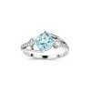 Sky Blue Topaz & White Topaz Sterling Silver Ring