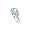 Sky Blue Topaz & White Topaz Sterling Silver Ring