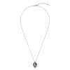 Black Agate Lady & Bird Cameo Sterling Silver Pendant With Chain 18+2 Inches