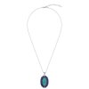 Western Turquoise & Lapis Lazuli Sterling Silver Pendant With Chain 18+2 Inches