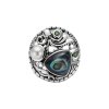Abalone & Pearl And Chrome Diopside Sterling Silver Octopus Ring