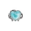 Larimar Sterling Silver Heart Ring