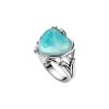 Larimar Sterling Silver Heart Ring