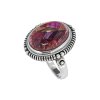 Purple Spiny Oyster Sterling Silver Ring