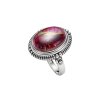 Purple Spiny Oyster Sterling Silver Ring