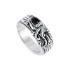 Black Onyx Sterling Silver Octopus Men's Ring