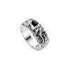 Black Onyx Sterling Silver Octopus Men's Ring