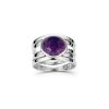 Purple Turquoise Sterling Silver Ring