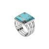 Blue Kingman Turquoise  Sterling Silver Ring