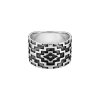 Native Geometric 925 Sterling Silver Vintage Southwestern Men's Band Ring