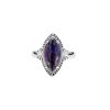 Purple Turquoise Sterling Silver Marque Ring
