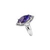 Purple Turquoise Sterling Silver Marque Ring