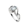 Aquamarine & White Zircon Sterling Silver Horse Silver Earrings