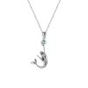 Swiss Blue Topaz Sterling Silver Mermaid Pendant with Chain 18+2 Inches