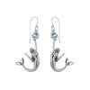 Swiss Blue Topaz Sterling Silver Mermaid Earrings