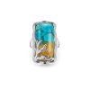Mosaic Blue Turquoise & Calcite Sterling Ring