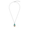 Turquoise & Calcite Sterling Silver Pendant with Chain 18+2 Inches