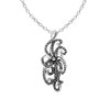 Squid Tentacles Sterling Silver Pendant with Chain 18+2 Inches