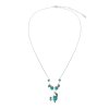 Turquoise Sterling Silver Vintage Tribal Leaf Necklace