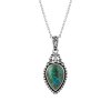 Chrysocolla Sterling Silver Pendant 18+2 Inches