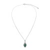 Chrysocolla Sterling Silver Pendant 18+2 Inches