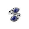 Lapis Lazuli Sterling Silver Bypass Ring